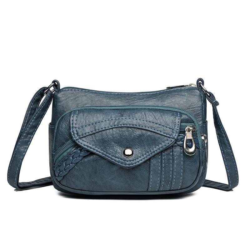 Женская сумка через плечо из искусственной кожи с несколькими отделениями, большая вместимость, сумка для мамы, винтажная сумка через плечо