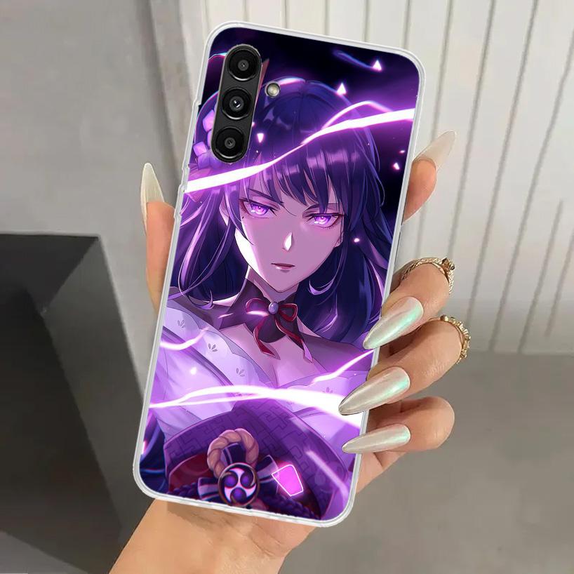 Чехол для телефона Raiden Shogun Genshin Impact для Samsung Galaxy A17 A16 A37 A26 A36 A57 A56 A15 A25 A35 A55 A14 A24 A34 A54 A13 A23 A