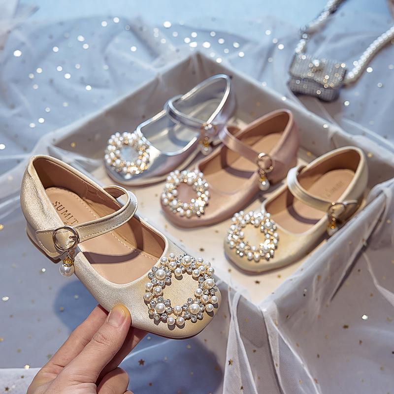 Детские туфли на высоком каблуке принцессы: Кожаная обувь Весна/Осень 2025