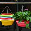 Breathable Hanging Flower Pot Triangular Design Plastic Smooth Surface Plant Pot Patio Decor