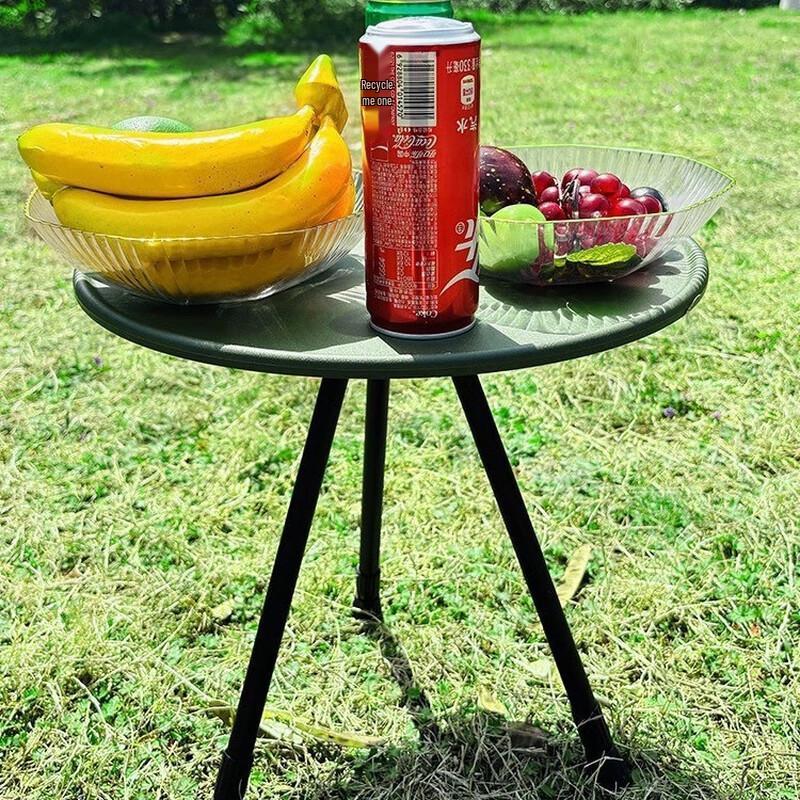 OEING Portable Foldable Camping Tripod Table with Lamp Holder