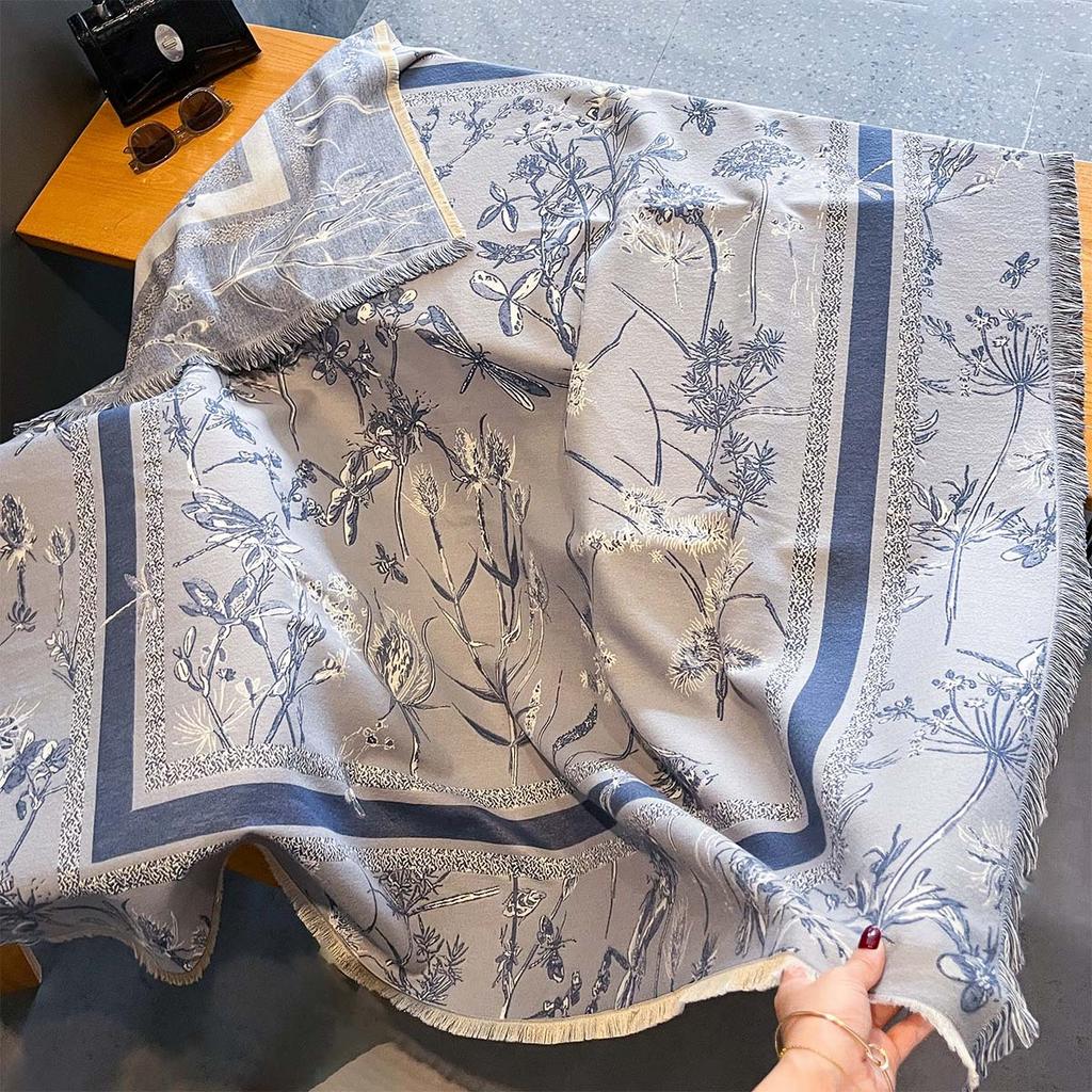 Квадратный кашемировый шарф для женщин, толстое теплое зимнее одеяло, брендовая женская роскошная шаль, накидка, Bufanda 2024, пончо, Echarpe, пашмина