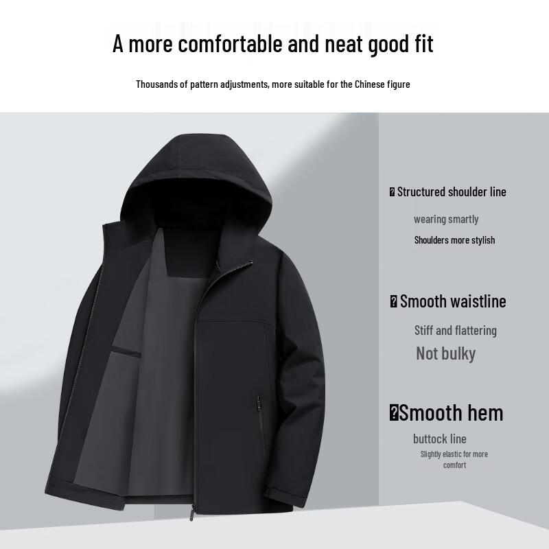SHANSHAN Men's Hooded Commuter & Outdoor Jacket