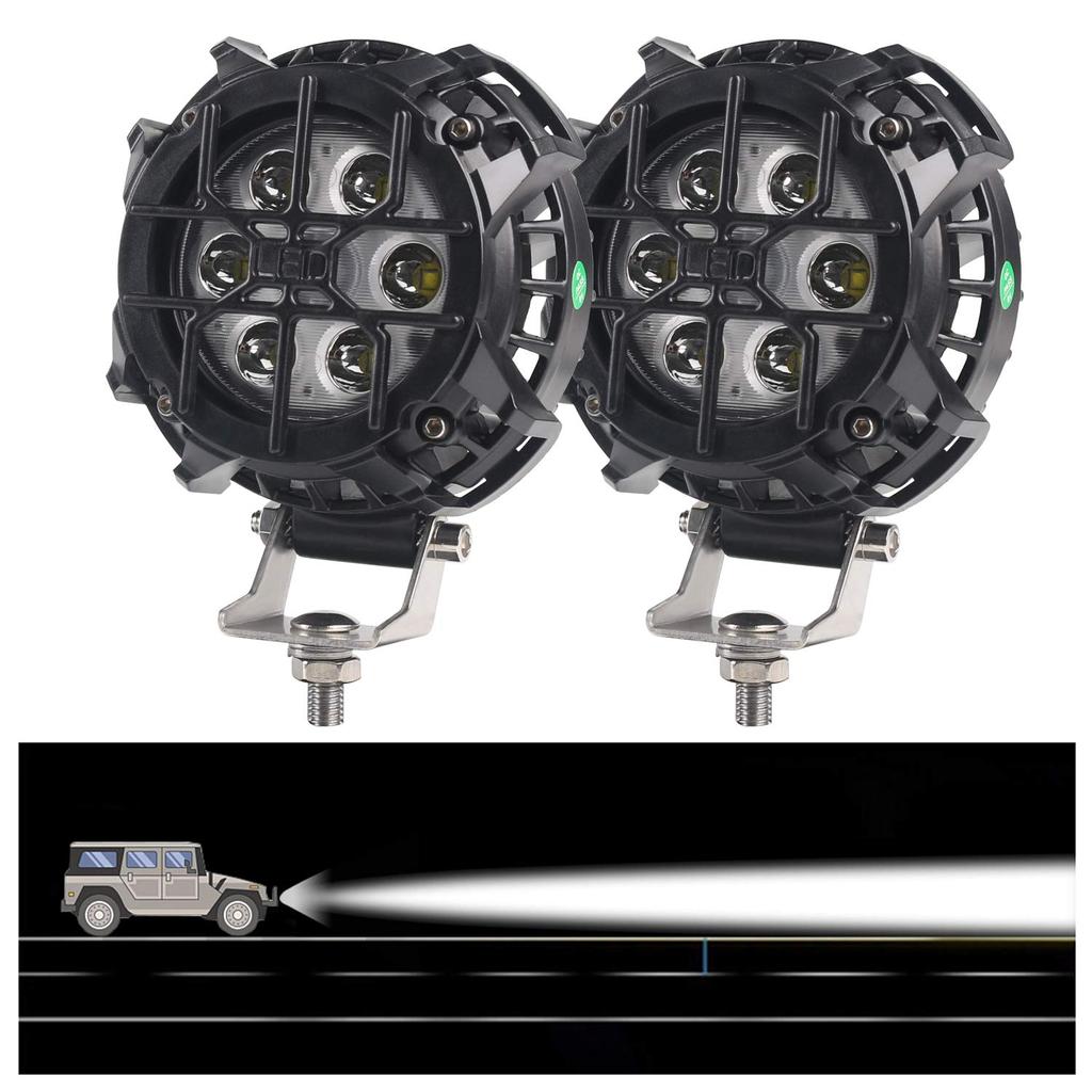 Athiry 42W 4000LM LED and Work Lights for and Boats 4-inch Pods, Off-Road Spot, Driving, Fog, Trucks, ATVs, SUVs, Jeeps, (2-Pack)