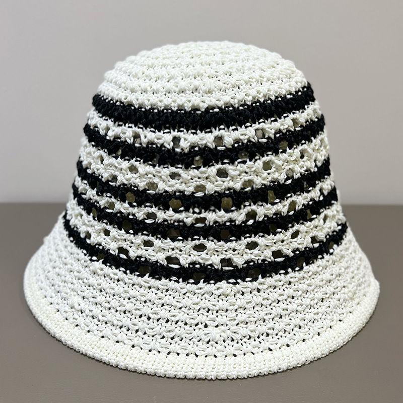Новая летняя полосатая панама, женская дышащая шляпа, шляпа от солнца, модная панама, панама, шляпа от солнца
