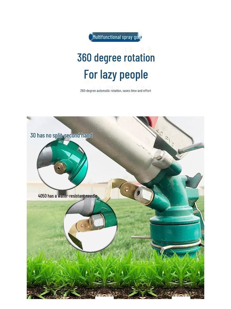 Agricultural Rotating Nozzle Spray Gun for Landscape, Dust Control, & Farmland Irrigation
