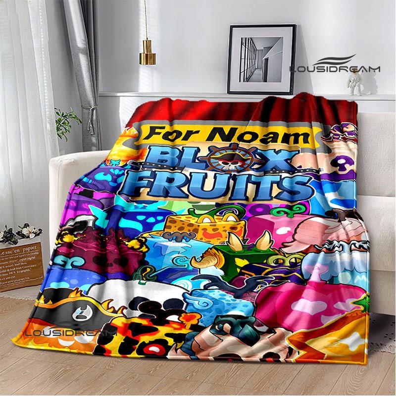 Game B-blox fruits printed blanket Picnic blanket Warm blankets Outdoor Blanket Home bed linings blankets for beds Birthday Gift