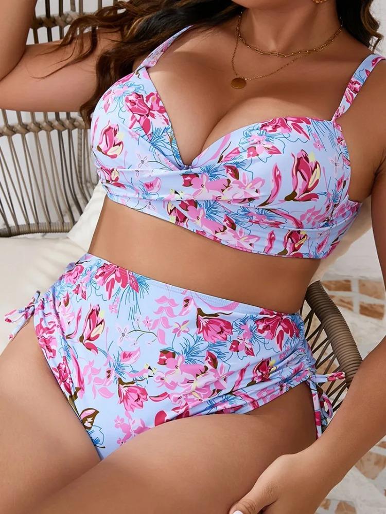 2025 Printed Tankini 0XL-5XL Двухсекционный купальник для женщин Push Up Купальники Женский спортивный купальный костюм Beachwe