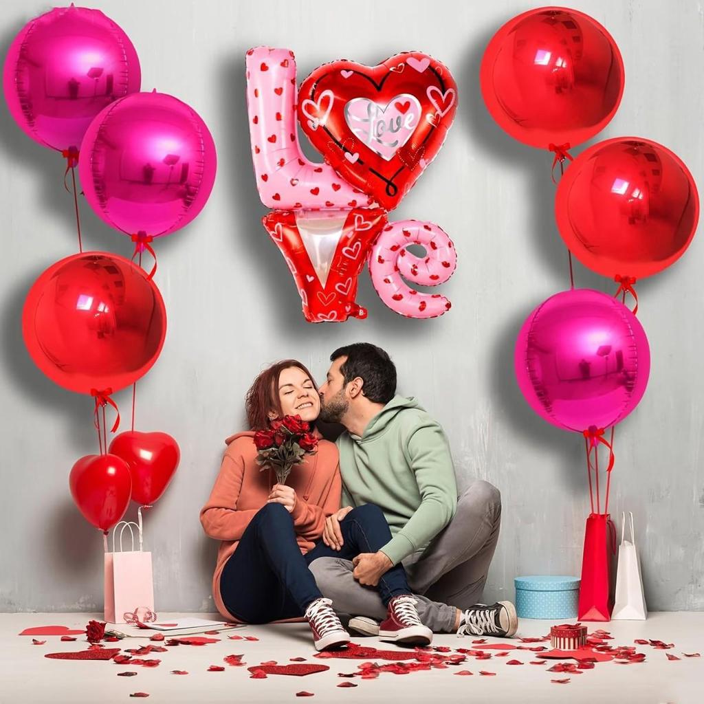 Набор красных 22-дюймовых 4D шаров 'любовь' на День святого Валентина, день рождения, свадьбу