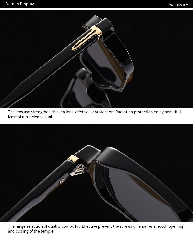 Foreign Trade  Popular Sunglasses For Men With Rice Nails European And American Street Photography Ins Popular 6037