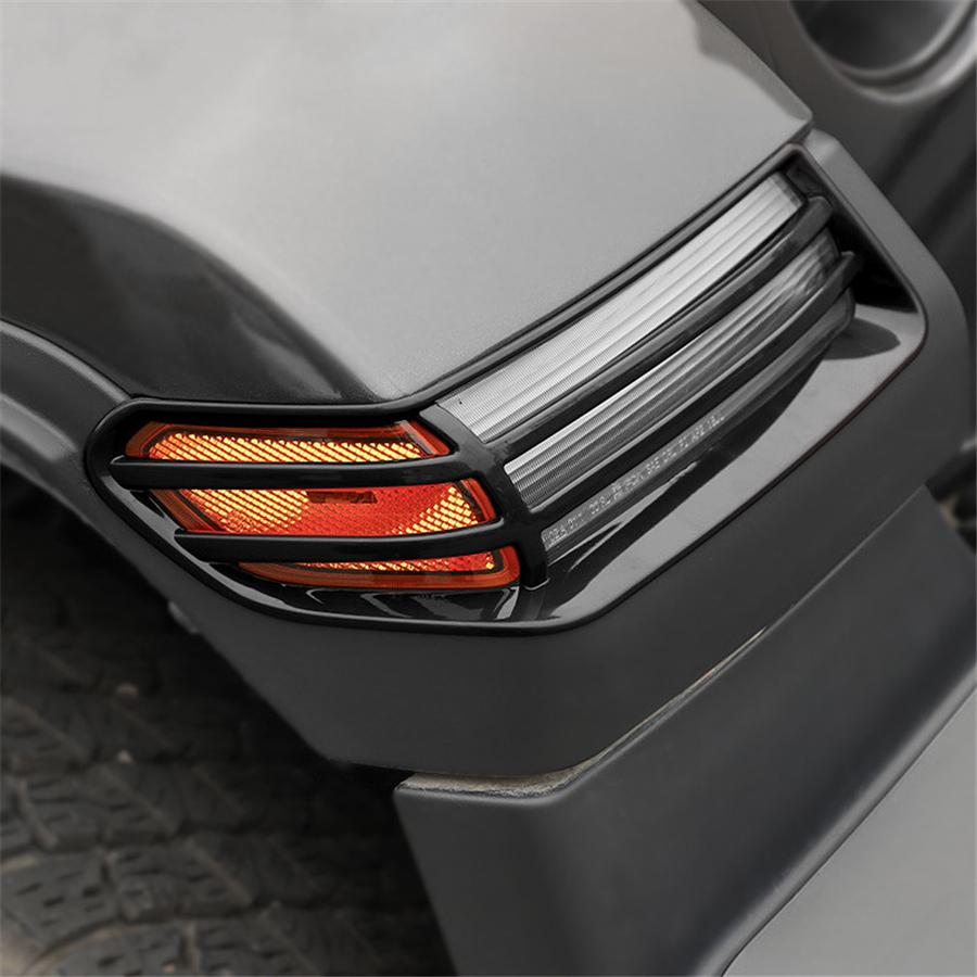 Black-Front Wheel Eyebrow Lamp Cover Trim For Jeep Wrangler JL,JT 2018-2022