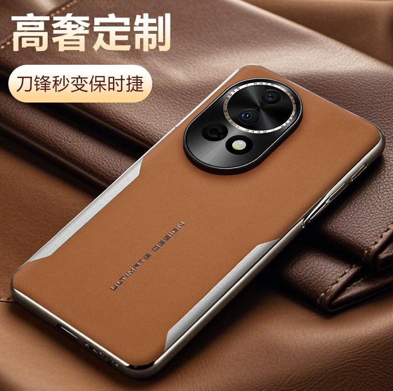 Подходит для чехла мобильного телефона Huawei Nova13, гладкая кожа с гальванизированным краем-лезвием, enjoy 70X чехол с кожаным узором, мягким краем, защита от падений