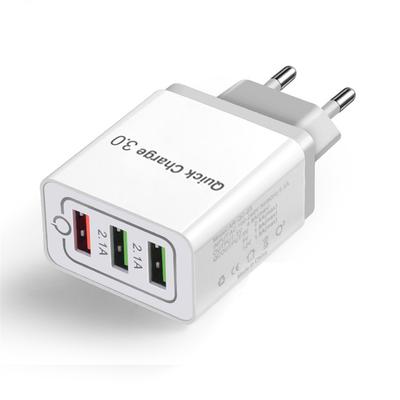 Быстрое 3 USB Зарядное устройство Quick Charge 3.0 Быстрое USB Настенное зарядное устройство Портативное Мобильное зарядное устройство Адаптер QC 3.0 для Xiaomi iPhone X Вилка ЕС США