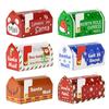 6/24pcs Christmas Mailbox Shape Candy Gift Box Kids Xmas Cookie Snack Packing Box Bag 2024 Navidad Noel Home Decor 2025 New Year