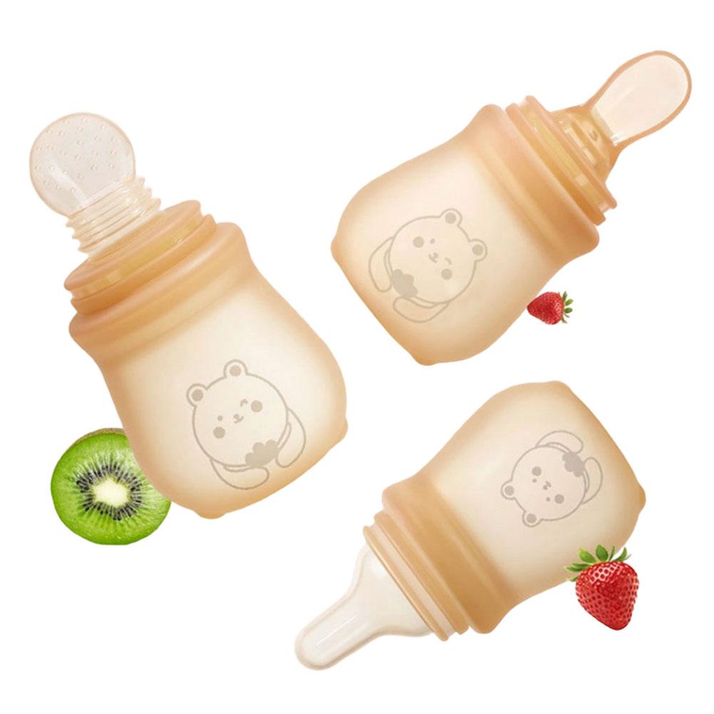 Silicone Baby Rice Paste Squeeze Feeding Bottle Spoon Infant Food Supplement Feeder Rice Cereal Bottle Milk Bottle Baby Feeding Tool