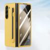 НОВИНКА для Samsung Galaxy Z Fold 7 6 5 Премиум чехлы с S Pen и держателем для S Pen Однотонные со встроенной защитой экрана Матовое покрытие