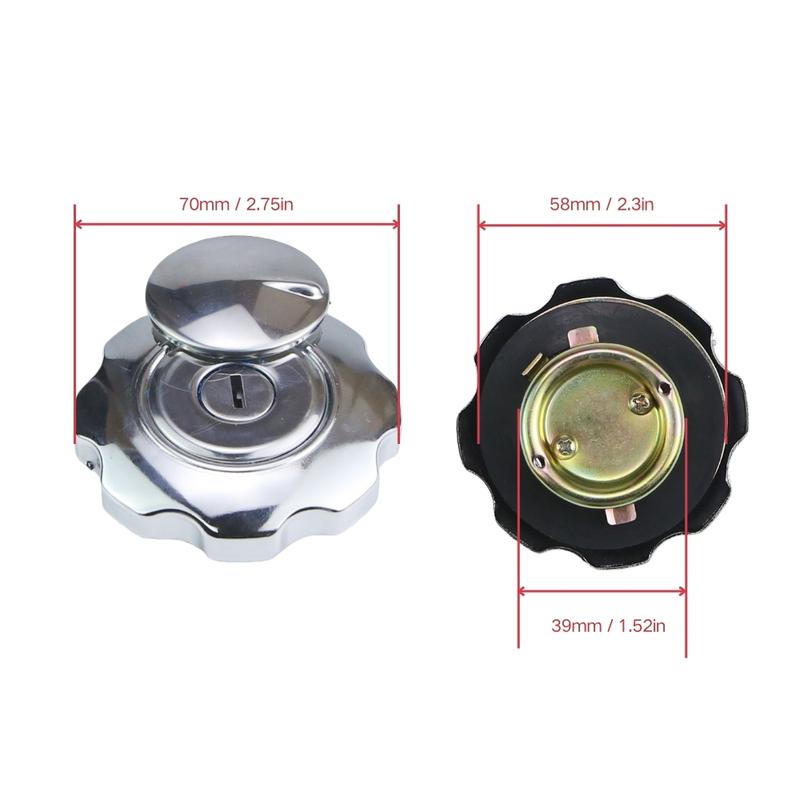 Aluminum Alloy Universal Motorcycle Locking Fuel Cap ATV Gas Fuel Tank Cap Cover Oil-Tank Covers Motorcycle Parts