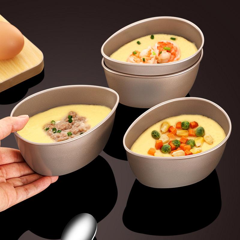 Миска для варки яиц на пару Миска в форме яйца Нержавеющая сталь Термостойкий металл Сервировка еды Смешивание Миска для варки яиц на пару Кухонные принадлежности