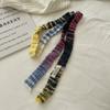 Multicolour Knitted Scarf Comfortable Long Narrow Scarves Y2K Narrow Strip Scarf