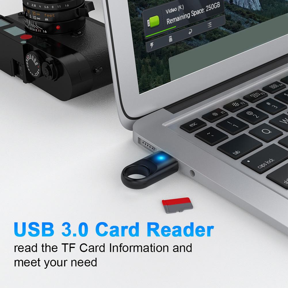 USB 3.0 Устройство для чтения карт памяти Высокоскоростной адаптер-хаб для флэш-карт для ПК/Ноутбука/Смартфона/Видеорегистратора