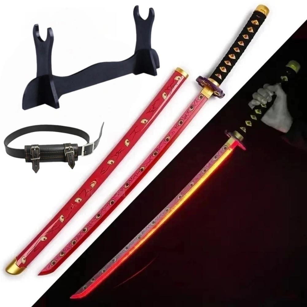 40in Glow Katana Led Light Wood Mitsuri Sword Anime Cosplay Knife Real Size Japanese Katana Samurai Lightsabre Toy