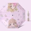 Children Windproof Automatic Umbrella Rain Unicorn Folding Umbrellas Black Coating Anti UV Umbrella Kids Parasol Girls Boys