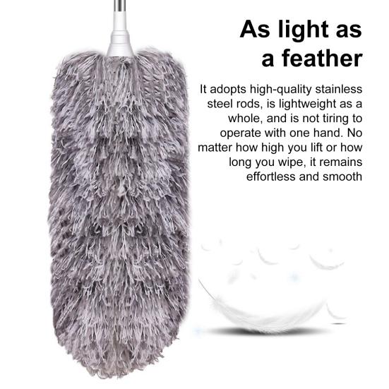 Extendable Microfiber Duster Brush with Retractable Handle Replaceable Brush Heads Multifunctional Cleaning Tool