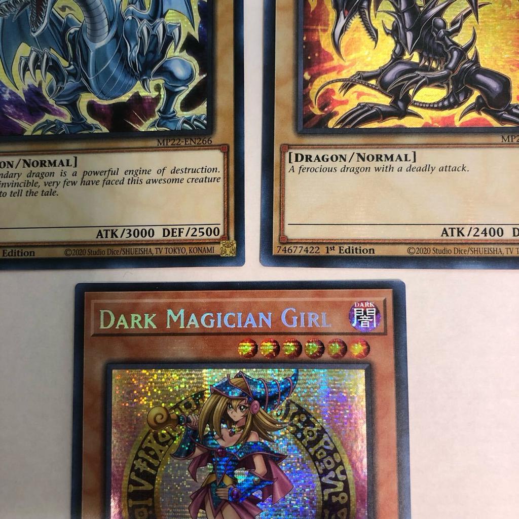 Yu-Gi-Oh! Английская версия Белый Черный Маг Черный Дракон Набор MP22 Голубоглазый Дракон, Девушка, Красноглазый 2