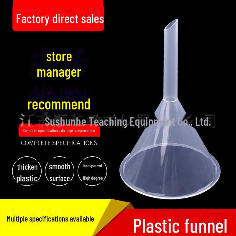 Треугольная коническая пластиковая воронка для химических экспериментов, фильтр-воронка 60 мм