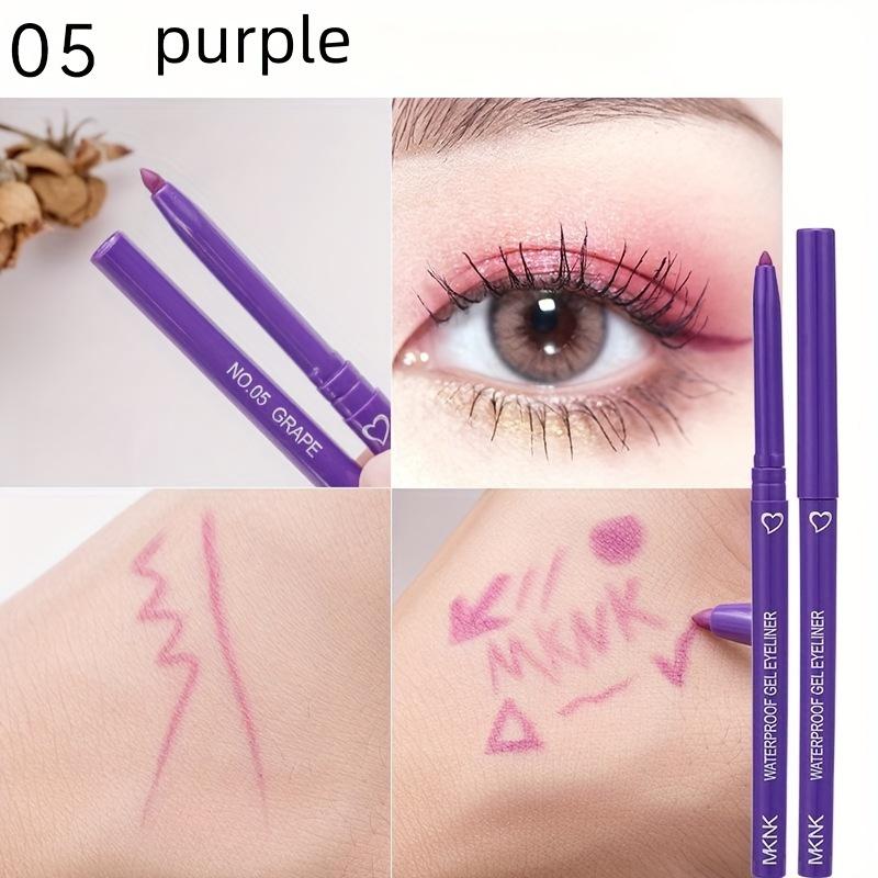 6 Colors of Smooth Waterproof Eyeliner, Automatically Retractable, Long-lasting and Smooth, Charming Eye Makeup