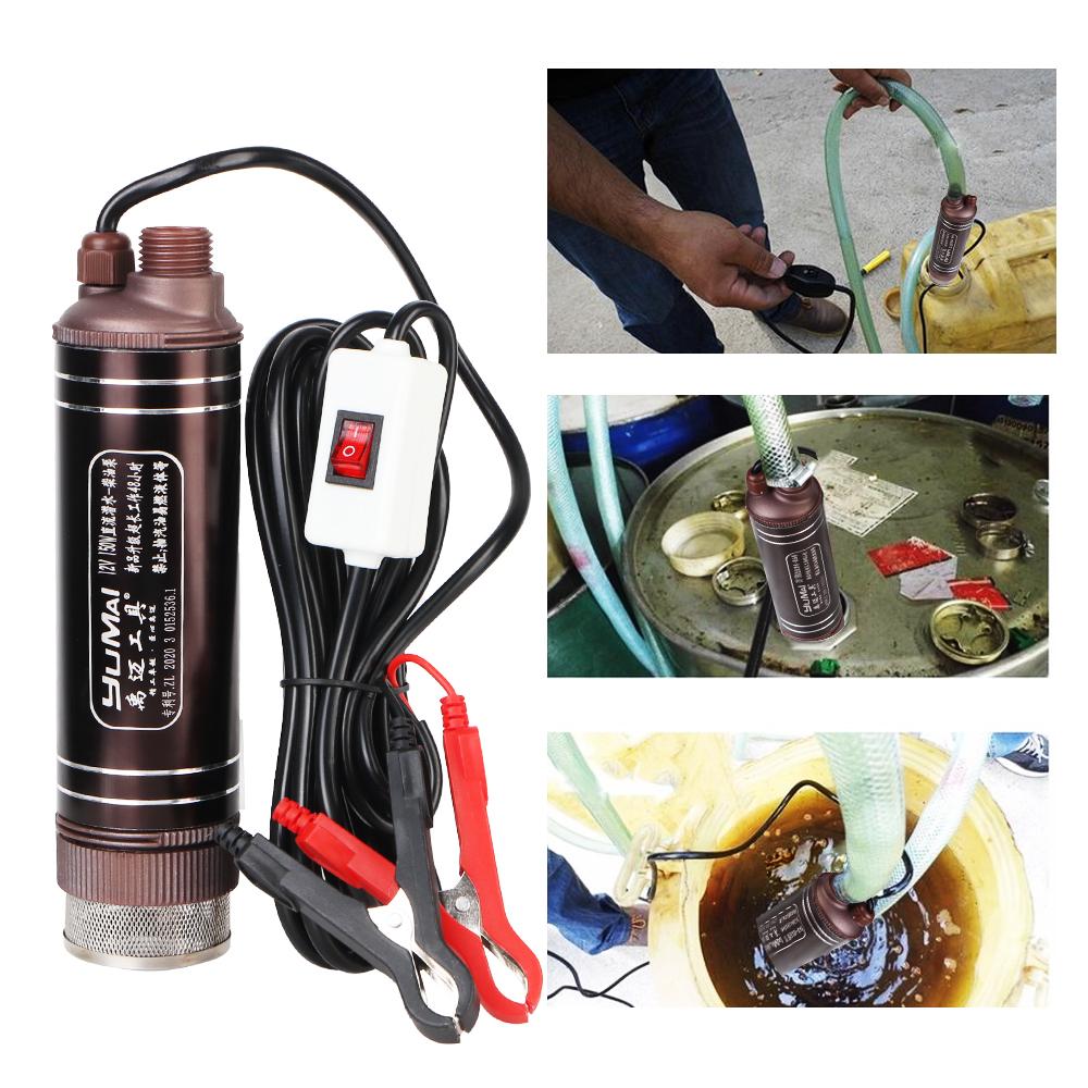 Корпус из алюминиевого сплава Мини Мощный Самовсасывающий Масляный Насос 12В Перекачка Топлива 45 л/мин Для Перекачки Дизельного Масла Воды Погружной