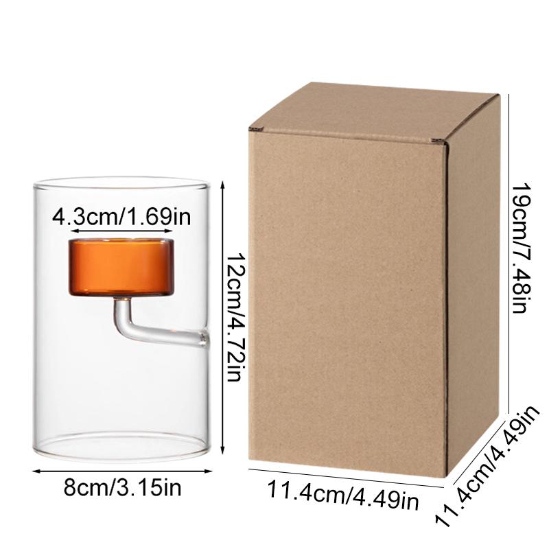 1PC Hurricane Creative Oil Lamp Windproof Glass Candlestick Home Decor Cylindrical Clear Candle Holder European Style Glass