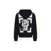 Off-White Cross Box Logo Hooded Sweatshirt Black/Red Men Tops OMBB034E20FLE0101025