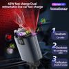 Retractable Car Charger with Aromatherapy 180-Degree Adjustable Design Universal 5-in-1 USB-C Car Charger Essential Oil Diffuser Car Accessories