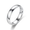 Japan and South Korea simple 4mm arc stainless steel smooth ring, European and American popular titanium steel couple ring hand jewelry wholesale