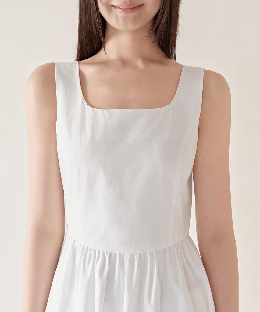 Musinsa Standard Woman Women'S Poplin Sleeveless Long Dress [White]