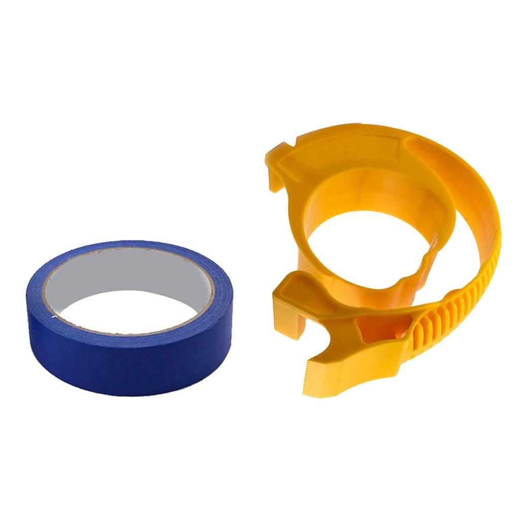 Masking Tape and Dispenser Set 25mm Width Soft Impermeable Strong Adhesive Painter Tape with