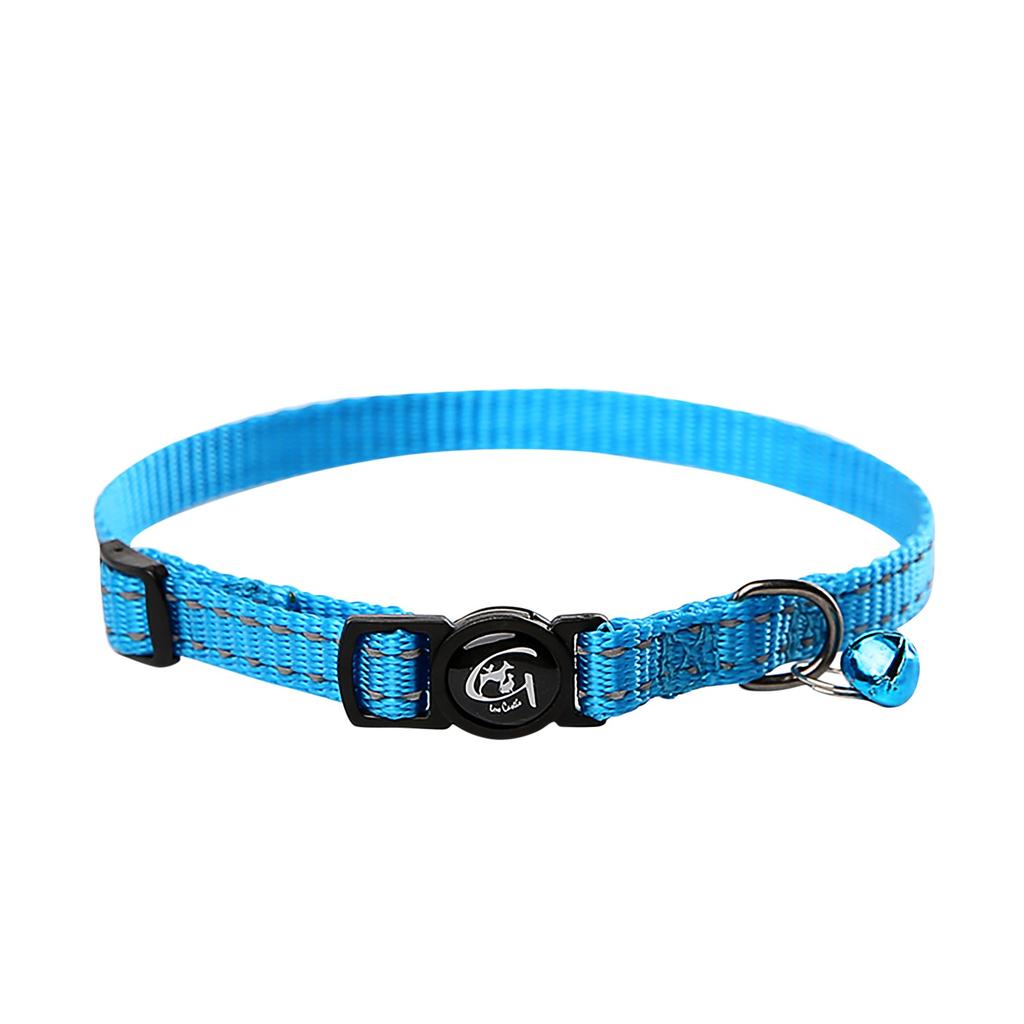 Reflective Collar With Bell Nylon Pet Neck Strap Collar Strip Puppy Neck Leash Rope Cloth