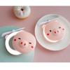 Animal Cute  Mirror Flexible Makeup Mirror  Mirrors LED Lighted Vanity Mirror Portable Dressing Table Cosmetic With Fan Pink Mirrors USB Mirror