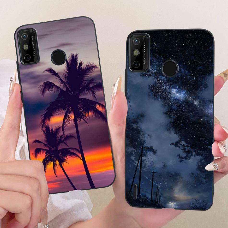 Для Tecno Spark Go 2020 / Spark 6 Go KE5j KE5k KE5S Чехол для телефона с рисунком «Крутой Дракон и Тигр» Черный Силиконовый Мягкие Чехлы
