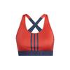 Drst 3S B Striped Print Medium Support Sports Bra Women Underwear Bright-Pink Fluorescent GM2848
