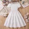 Girls' Dress Children's Clothing Summer Fashion Girls' Flower Bud Sleeves Spliced Princess Dresses
