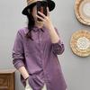 2025 Autumn Korean Style Loose Slimming Versatile Women's Long Sleeve Shirt