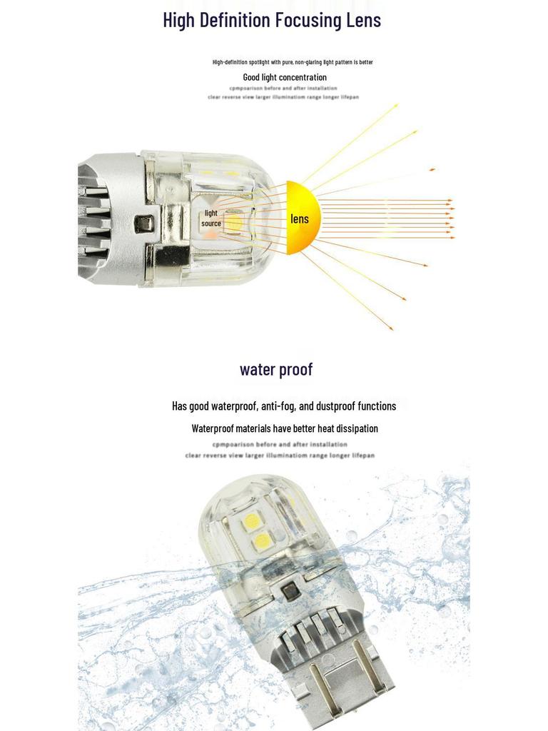 Универсальная светодиодная лампа стоп-сигнала высокой яркости W21/5W - Подходит для задних фонарей