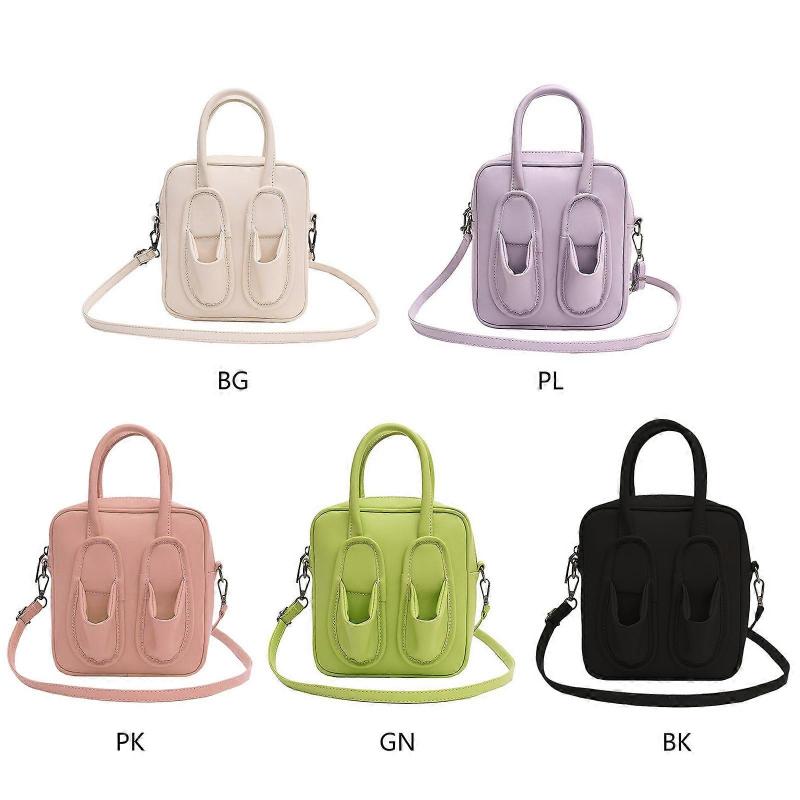 Women Small Messenger Bag Student Shoulder Bag Funny Slippers Crossbody Bag Simple Satchel Bag Handbag for Daily School  Purple