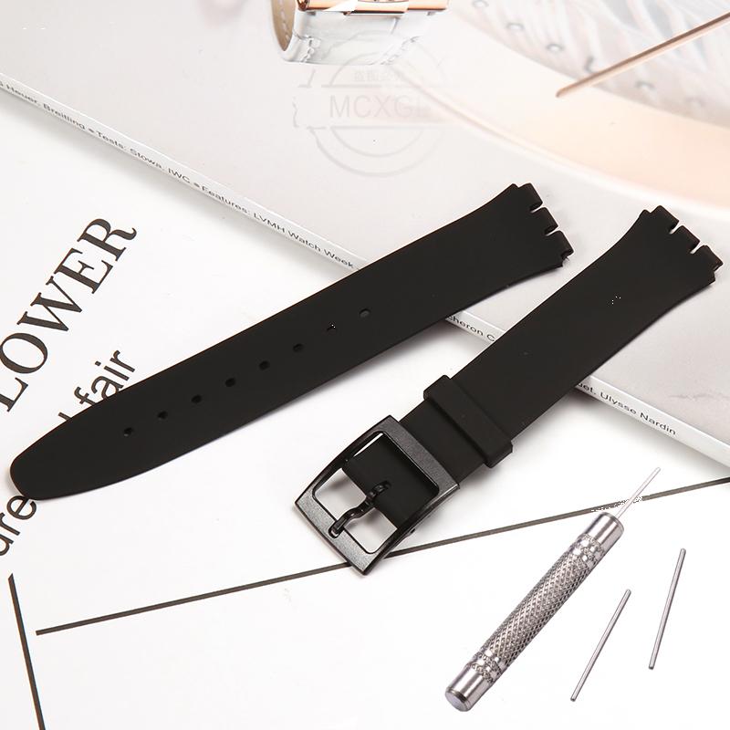 Силиконовый Ремешок Для Swatch SFS103 SFV107 SFN120 SFK397 SFK360 SFK361 Браслет для Часов 16мм Женский Водонепроницаемый Аксессуары для Часов