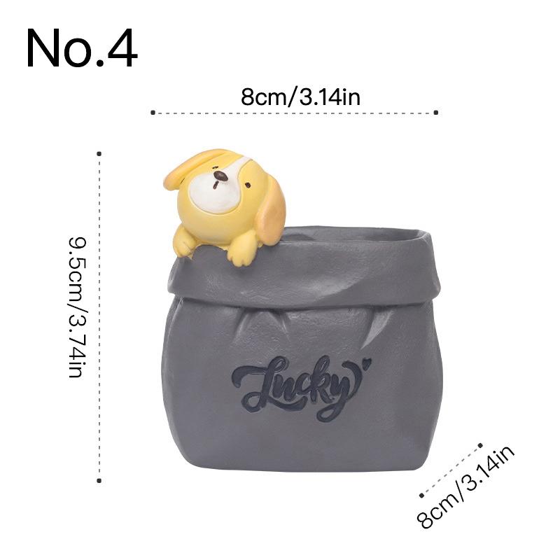 Сочный горшок с милыми животными, цветочный горшок из смолы, кашпо, домашний декор, домашнее украшение, настольные украшения, горшок для растений бонсай