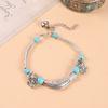 Original Handmade Turquoise Tibetan Silver Small Fish Bracelet Bohemian Retro Personality Bells Miao Silver Bracelet Women