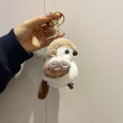 Изысканный брелок-игрушка Воробей: Милый кулон-птичка для сумок и подарков