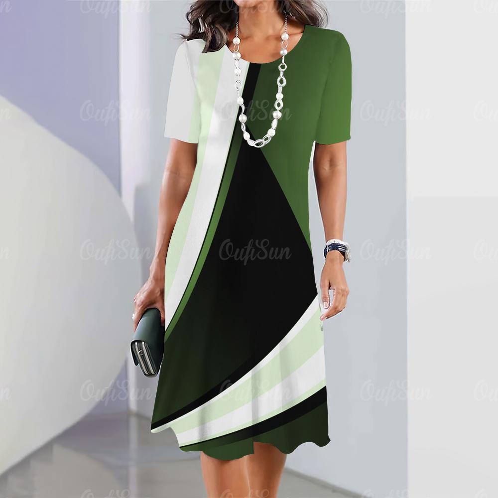 Модные летние платья для женщин 2023 года, сексуальные вечерние платья, повседневные, элегантные и красивые праздничные платья с принтом в виде градиента 3D, одежда